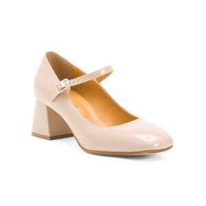 OROSCURO blush Made In Italy Patent Leather Ballerina Heels